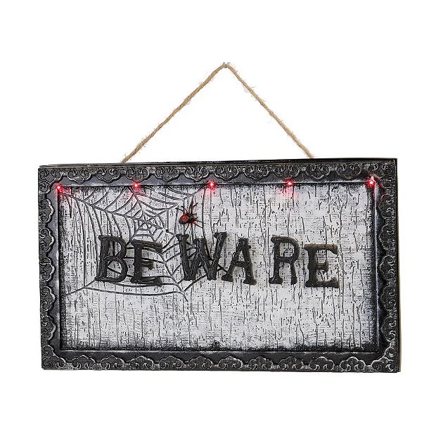 Placa Beware Som e Movimento