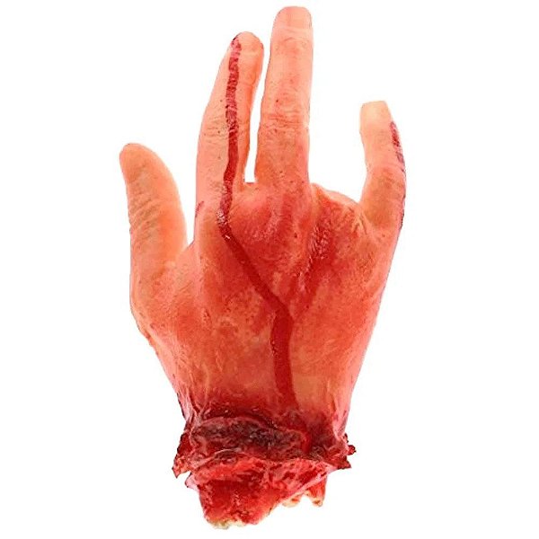 Mão Sangrenta Decepada Decoração Halloween - 21x12 cm