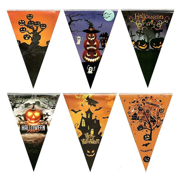 Bandeirola de Halloween Decorativa - 2 Metros