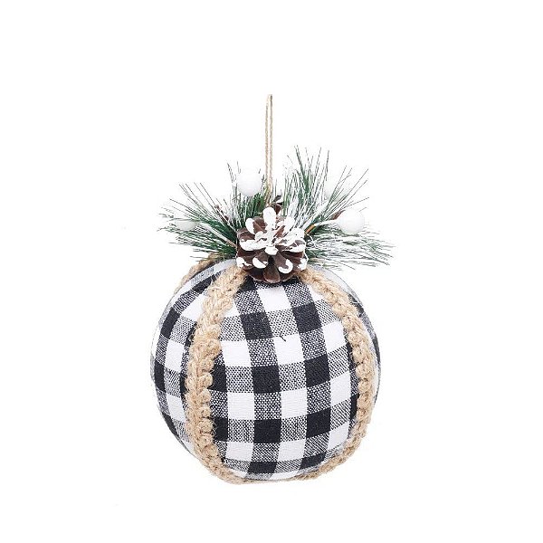 Bola de Natal 10cm Xadrez
