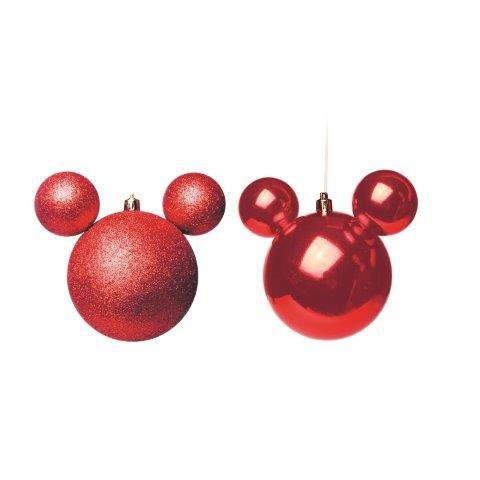 Kit Bola Disney Vermelha Glitter/Lisa 8cm - 4 un