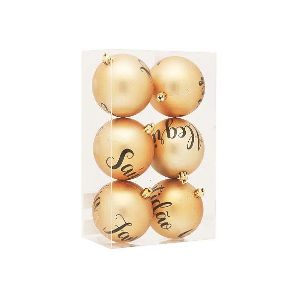 Bolas Mate Palavras 8cm - 6 Unidades