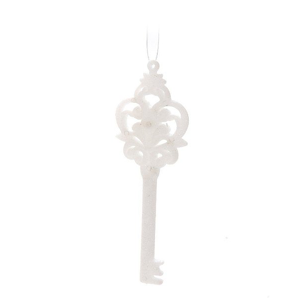 Enfeite Para Pendurar Cetro Real Branco - 6 Unidades