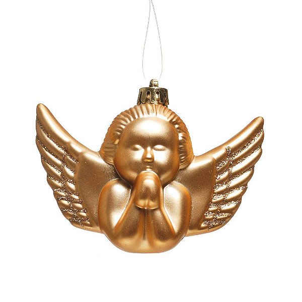 Enfeite Para Pendurar Anjo Ouro 3un