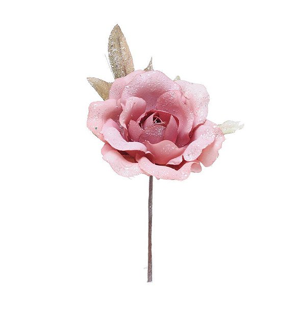 Pick Rosa com Folha
