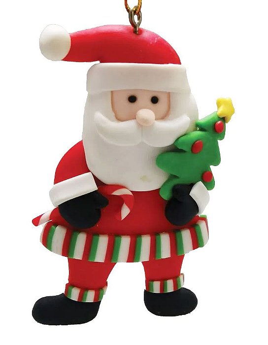Ornamento Papai Noel de Poliresina 9cm