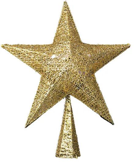 Estrela Ponteira de Árvore 25x20cm Ouro