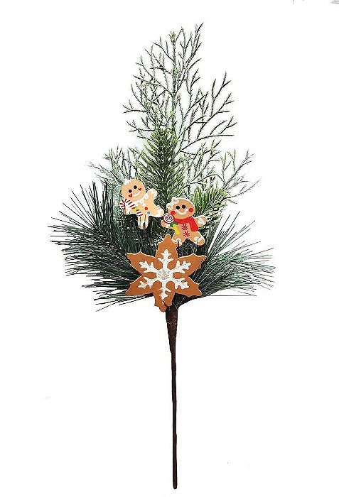 Pick Floco de Neve e Gingerbread 37cm