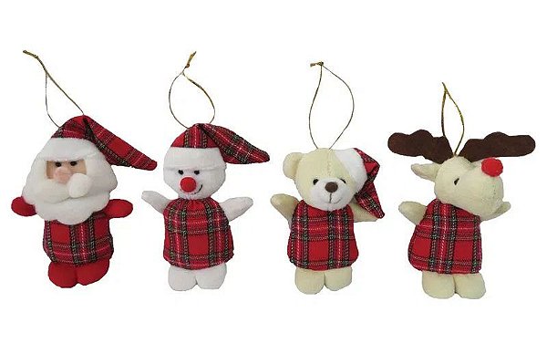Ornamento Boneco Natalino Sortido 8 cm - 1 un