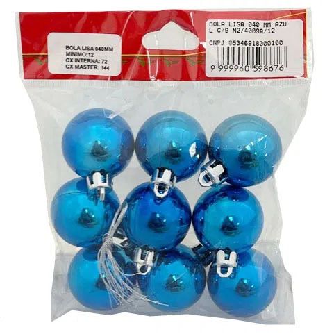 Bola 40mm Azul - 9 unidades