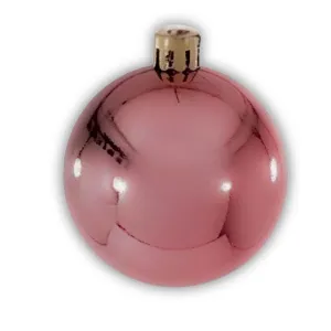 Bolas de Natal Rosa Lisa 6cm - 4 Unidades