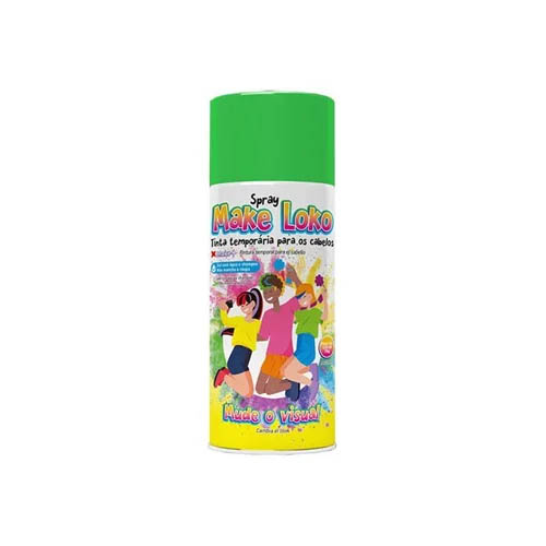 Tinta Spray Temporária Para Cabelo Verde - 120 ml