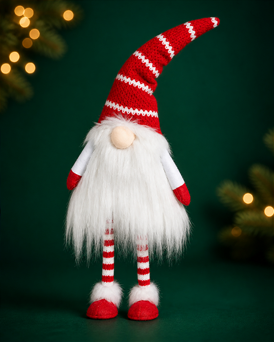 Kringle em Pé Vermelho – 38cm | Decoração Natalina Encantadora