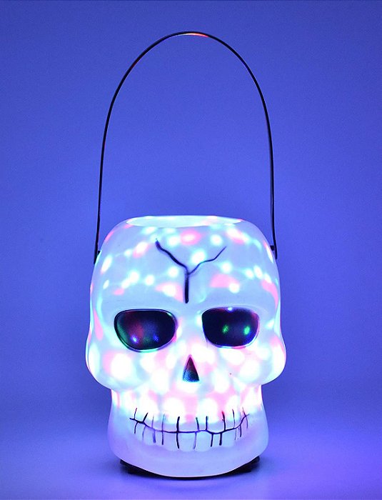 Balde Caveira Led Halloween