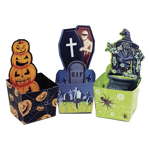 Mini Cachepot Halloween – Kit com 10 Unidades | Lembrancinha e Decoração Temática