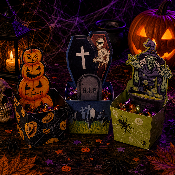 Mini Cachepot Halloween – Kit com 10 Unidades | Lembrancinha e Decoração Temática
