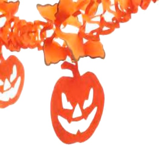 Varal Sanfona de Papel Abóbora Halloween - 2,5 Metros de Comprimento