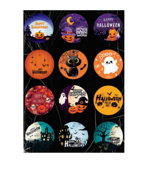 Cartela de Adesivo Halloween PF