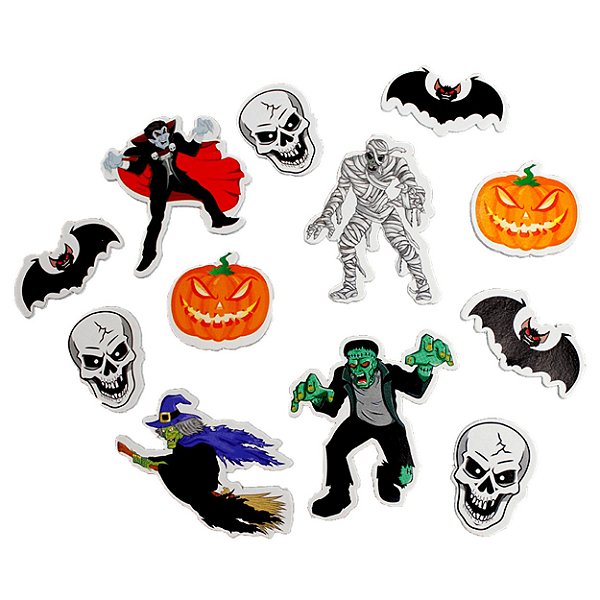 Apliques Decorativos em EVA Halloween Piffer - 12 Unidades