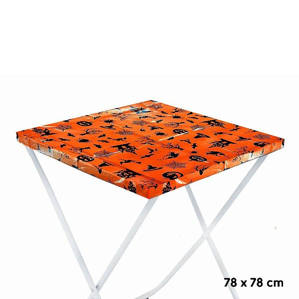 Toalha Perolada De Mesa Halloween - 78cm x 78cm- 10 Unidades