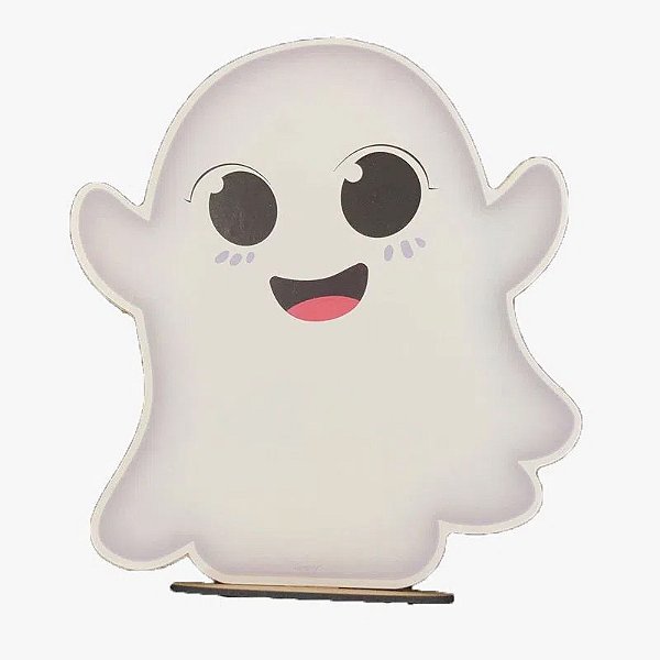 Enfeite de Mesa MDF Fantasma Halloween