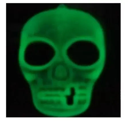 Caveira Neon de Halloween - Brilha no Escuro - 21cm x 17cm