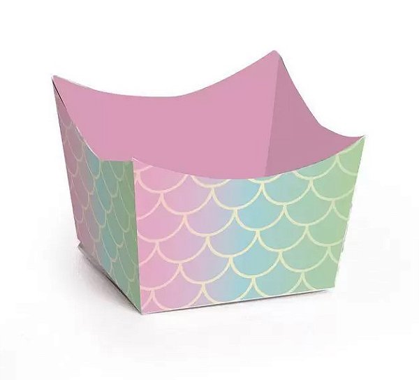 Forminha para Doces Decorada Conchas Festa Sereia - 3-cm x 3cm - 24 unidades