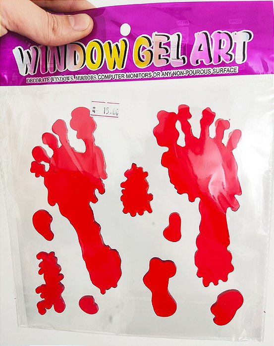 Adesivo Gel Pés Sangue Halloween