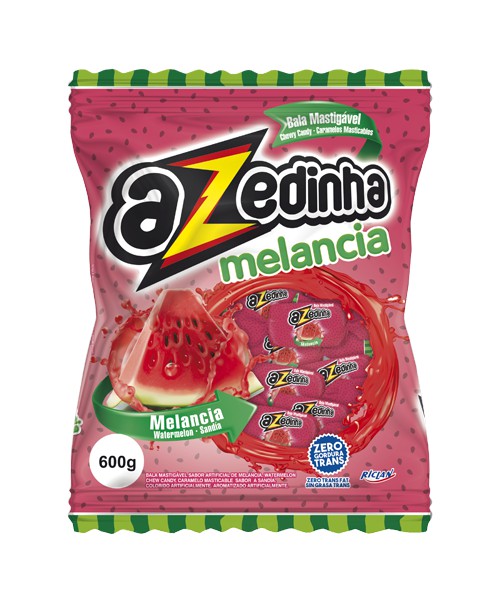 Bala Mastigável Azedinha Melancia 600g