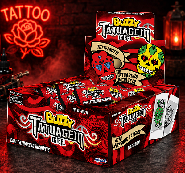 Buzzy Tattoo Tribal Tutti Frutti 360g - 100 Unidades