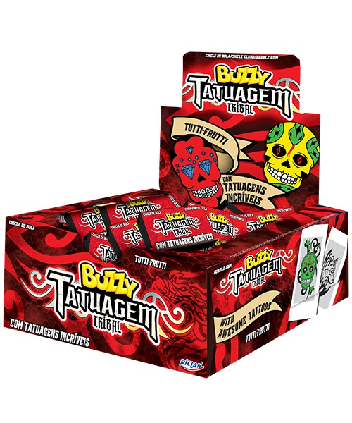 Buzzy Tattoo Tribal Tutti Frutti 360g - 100 Unidades