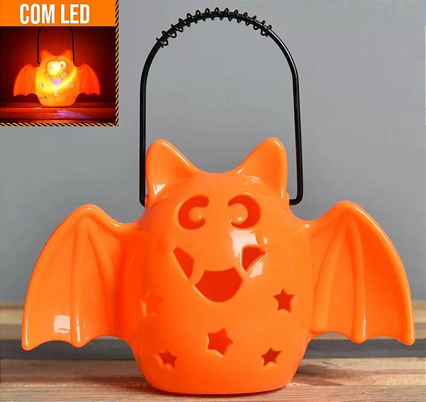 Morcego com Luz e Som Halloween - 17cm x 11cm