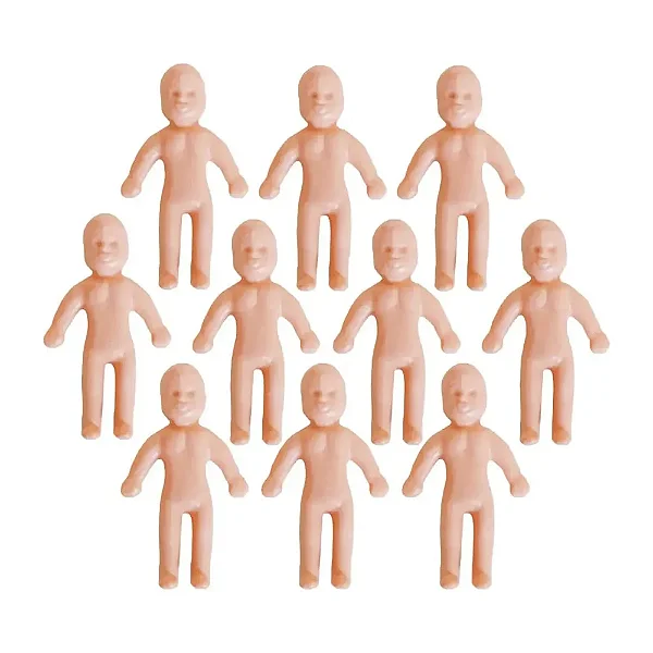 Mini Bonecos para Maquete em Plástico 5 cm – Pacote com 10 Unidades