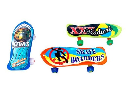 Mini Skate de Dedo Lembrancinha Surpresa Festa 10x3cm - 2 Unidades