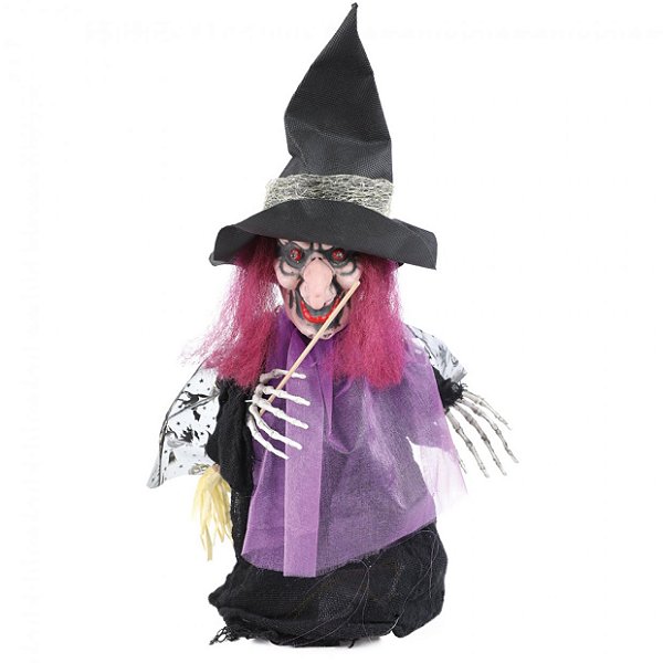 Bruxa Morgana com Luz / Som e Movimento Halloween - 45cm