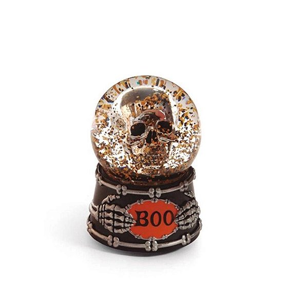 Caveira Globo de Água a Corda Halloween - 18cm