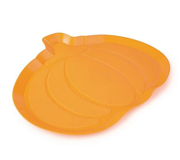 Bandeja em Formato de Abóbora Halloween 39cm - 1 Unidade - Cores Sortidas (Laranja, Roxo ou Preto)