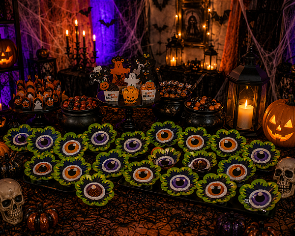 Forminha Para Doces Sweet Halloween Olho - 30 Unidades