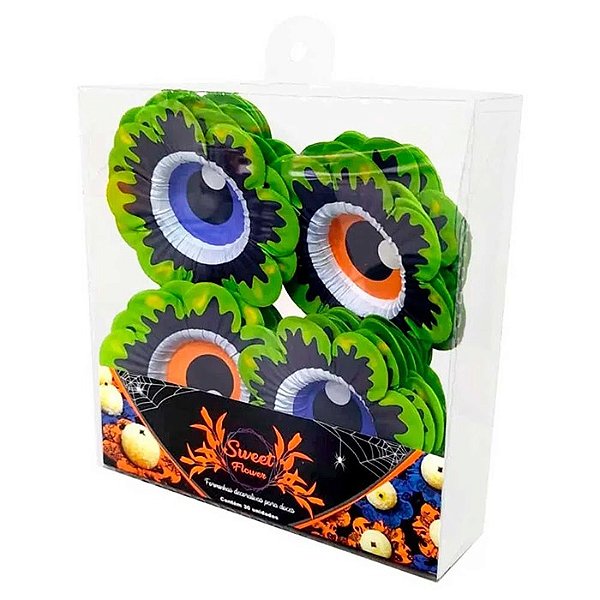 Forminha Para Doces Sweet Halloween Olho - 30 Unidades