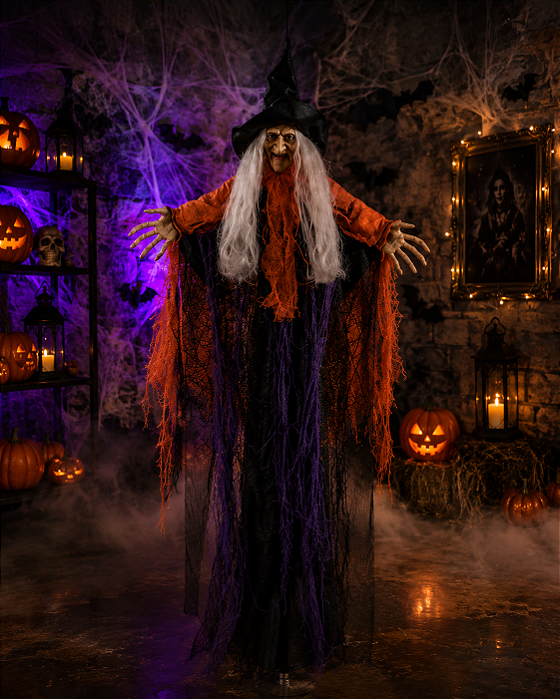 Bruxa para Pendurar Halloween - 50 cm