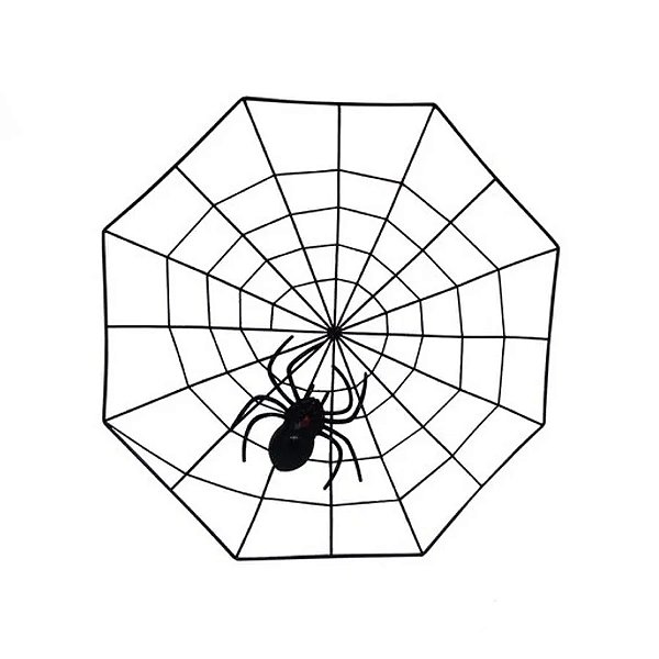 Teia de Aranha Plástica Halloween