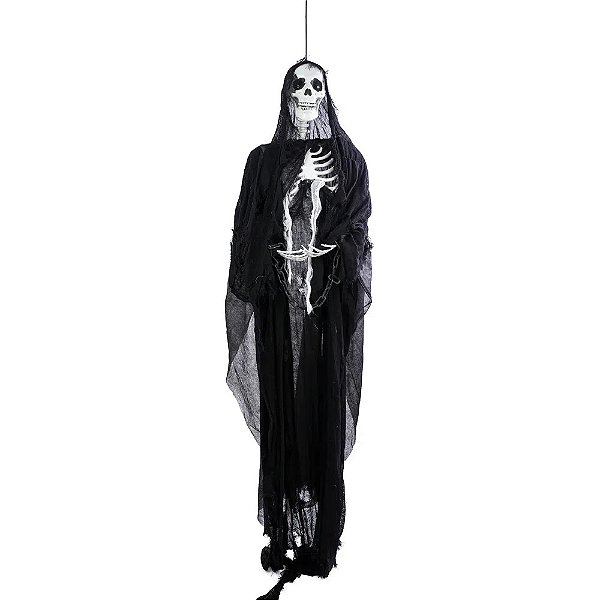 Caveira C/Luz Acorrentada com Olhos iluminados 194cm