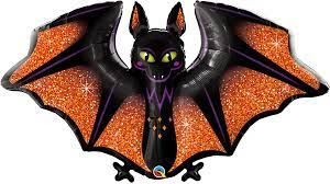 Balão Metalizado Morcego Halloween - 50 polegadas (127cm) - Flutua com Gás Hélio - 1 Unidade