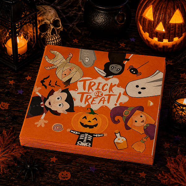Guardanapo Papel Decorado Festa Halloween 33x33cm - 20 Unidades