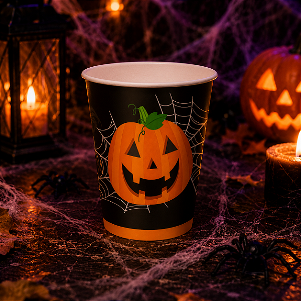 Copo de Papel Halloween Noites do Terror 240ml - 8 Unidades