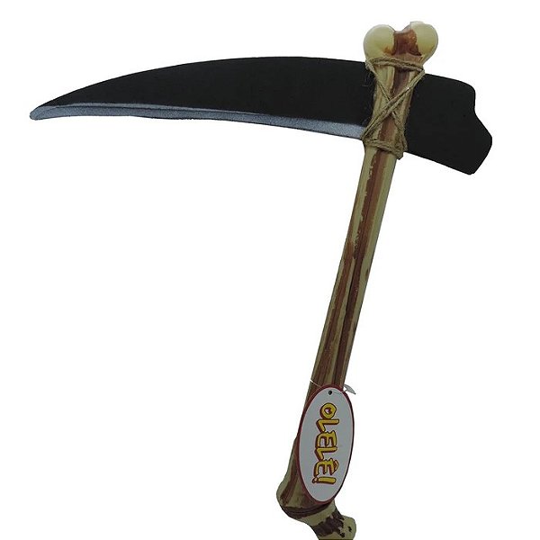 Foice Idade da Pedra c/ Osso Plástico 40cm