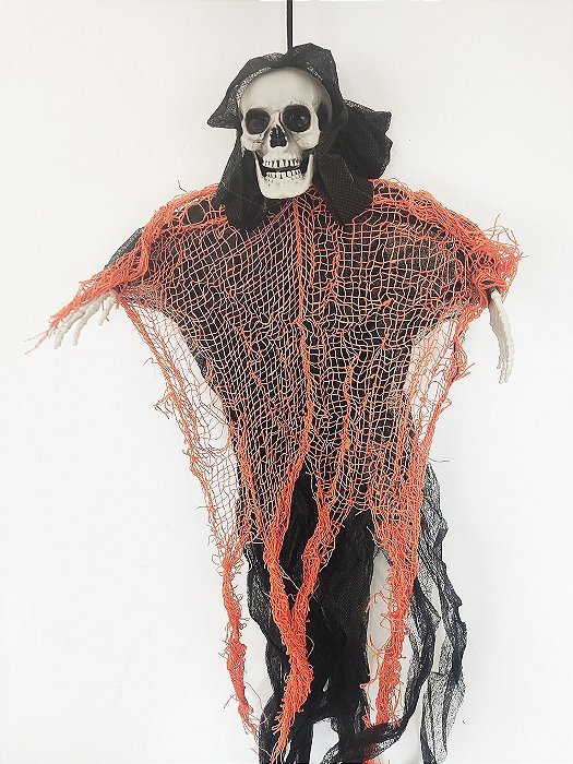 Assombração Pendurada Caveira Halloween - 75 cm
