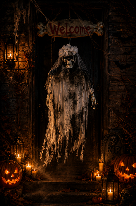 Assombração Noiva Pendurada Halloween - 70 cm