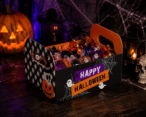 Cesta Montada Happy Halloween 16x11 cm