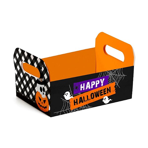 Cesta Montada Happy Halloween 16cm x 11cm - 1 Unidade